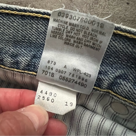 Vintage 2007 Levi’s 527 Low Bootcut Light Wash Distressed Jeans Mexico 34 X 32 - Picture 7 of 10